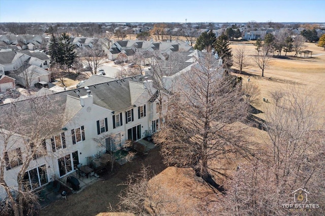 aerial view featuring a residential view