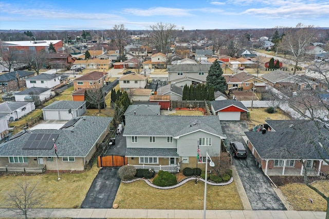 drone / aerial view featuring a residential view