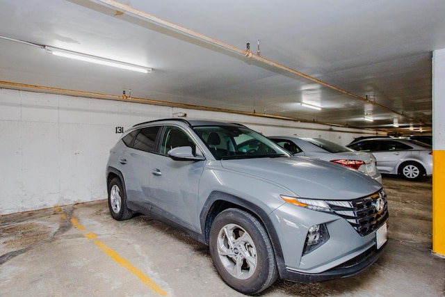 view of parking garage