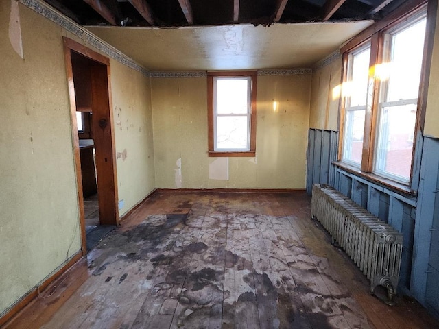 empty room with radiator heating unit