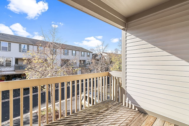 balcony with a residential view