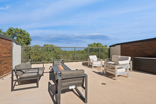 view of patio with outdoor lounge area