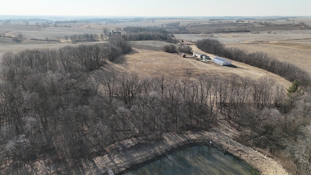 aerial view with a rural view