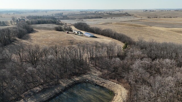 drone / aerial view with a rural view