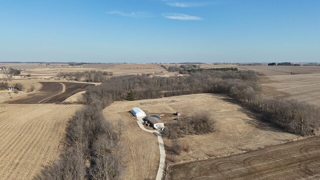aerial view with a rural view