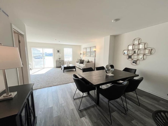 dining room featuring dark wood finished floors