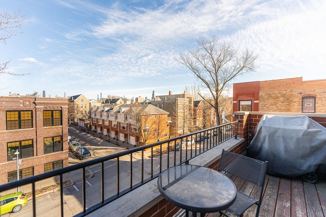 balcony featuring grilling area