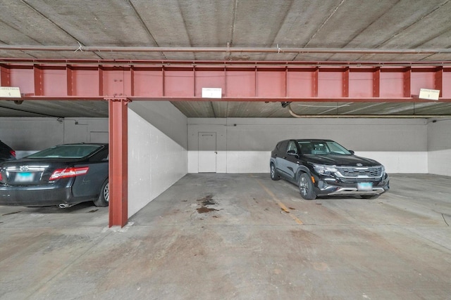 view of parking garage