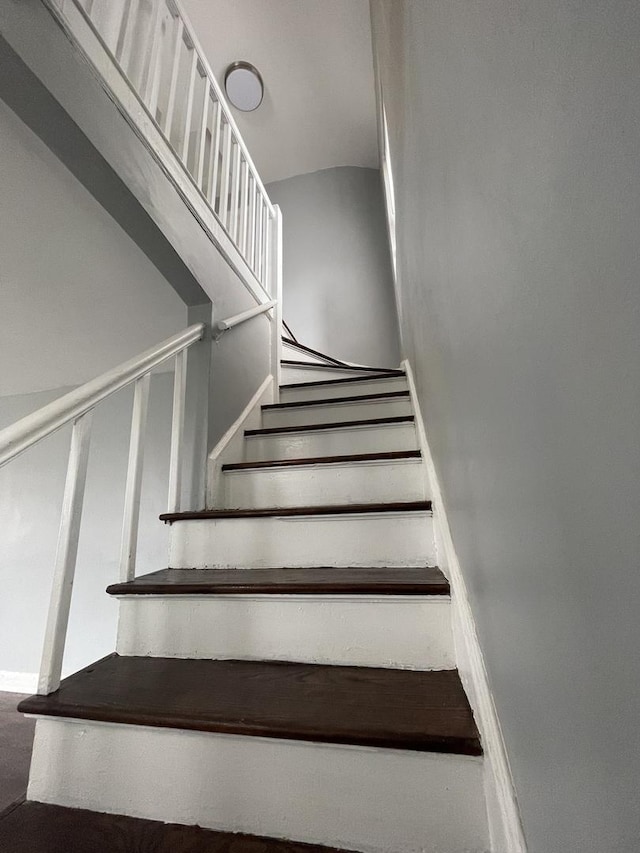 staircase with baseboards