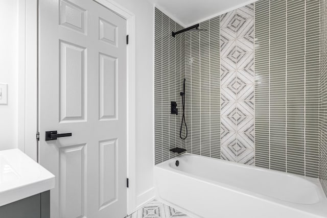 full bathroom featuring shower / tub combination