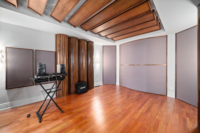 bedroom featuring wood finished floors