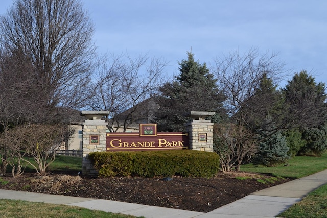 view of community sign