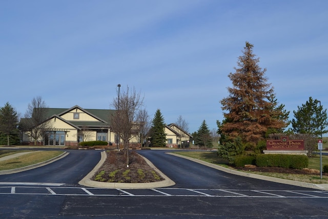 view of street with curbs