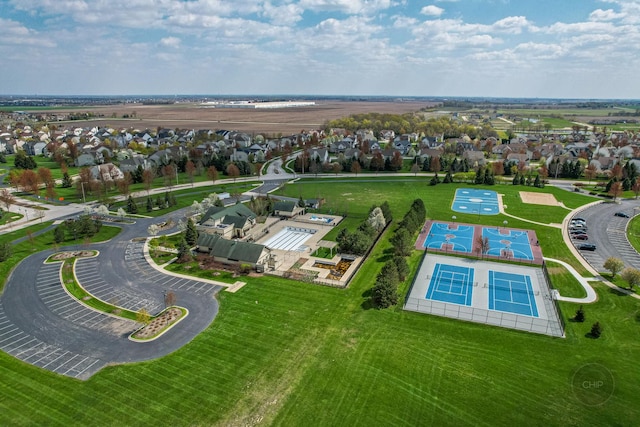 drone / aerial view featuring a residential view