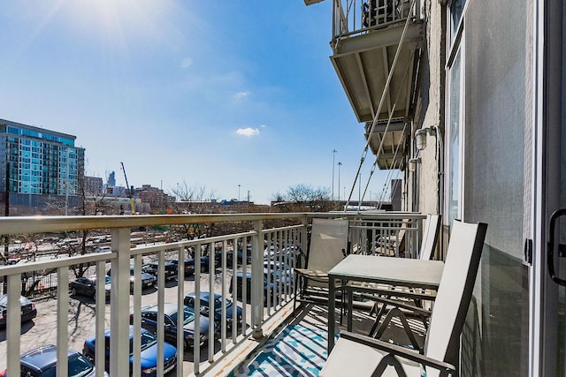 balcony with a city view