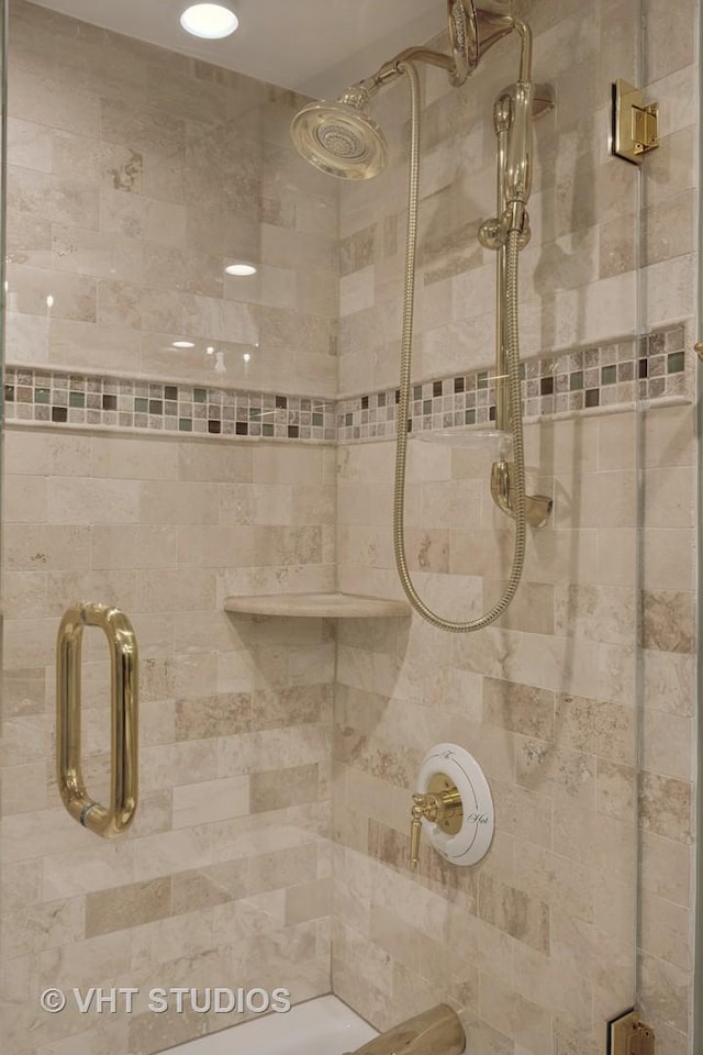 room details featuring a stall shower