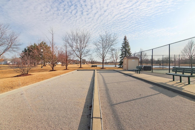 view of road with curbs