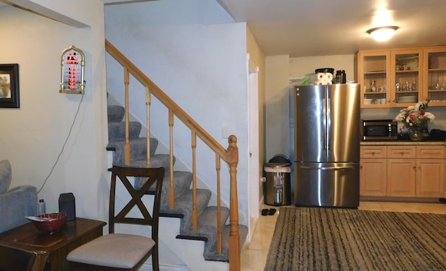 interior space featuring tile patterned flooring