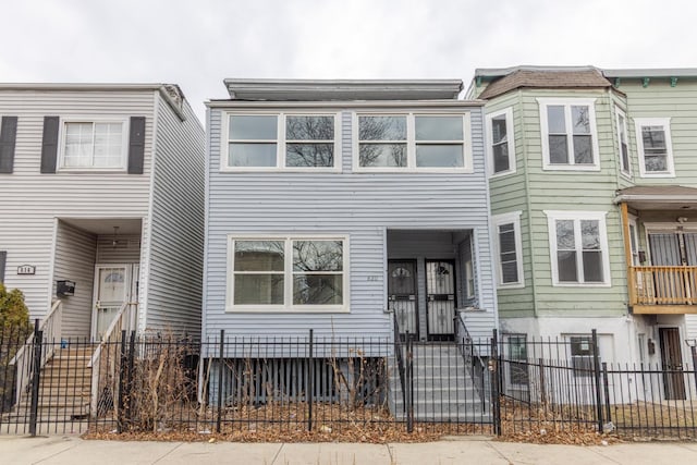 view of property with a fenced front yard