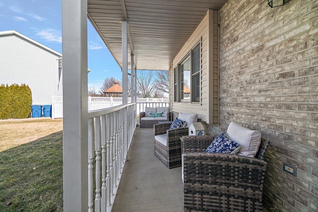 view of patio / terrace featuring outdoor lounge area