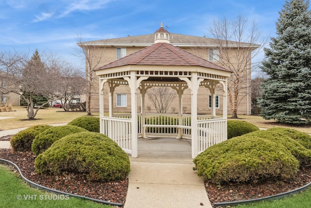 view of property's community featuring a gazebo