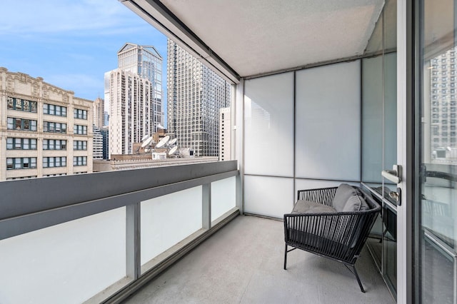 balcony with a city view