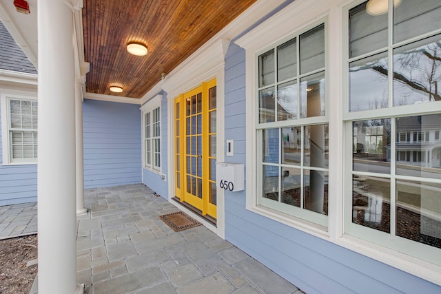 exterior space featuring covered porch