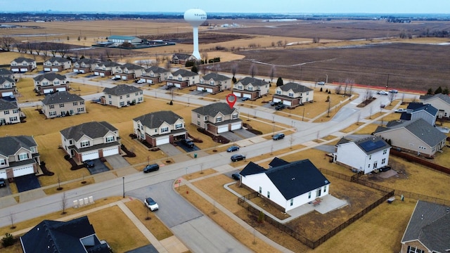 drone / aerial view with a residential view