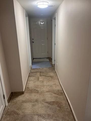 corridor with baseboards