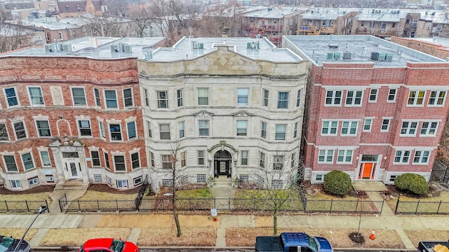 view of property featuring a fenced front yard