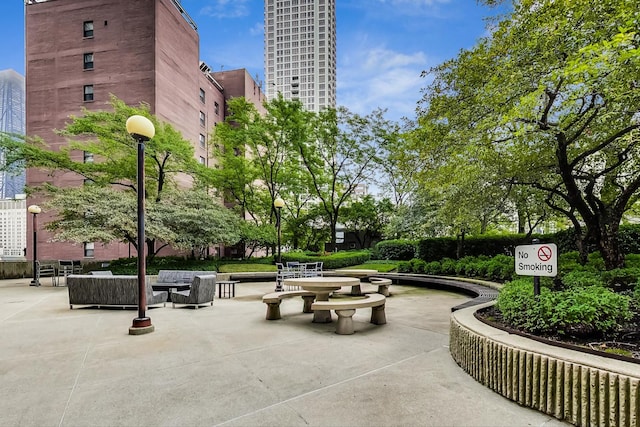 surrounding community with outdoor lounge area