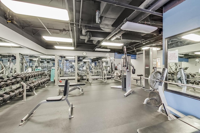 view of exercise room