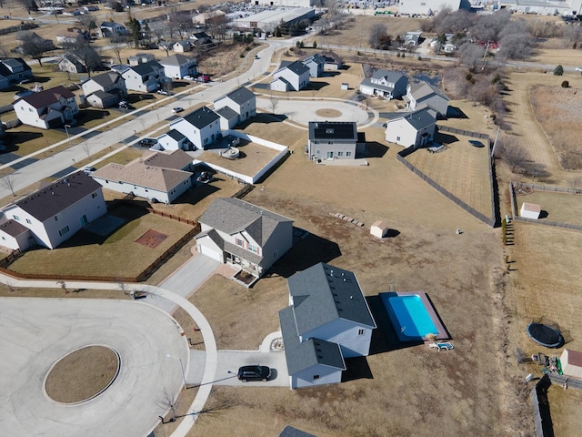 bird's eye view with a residential view