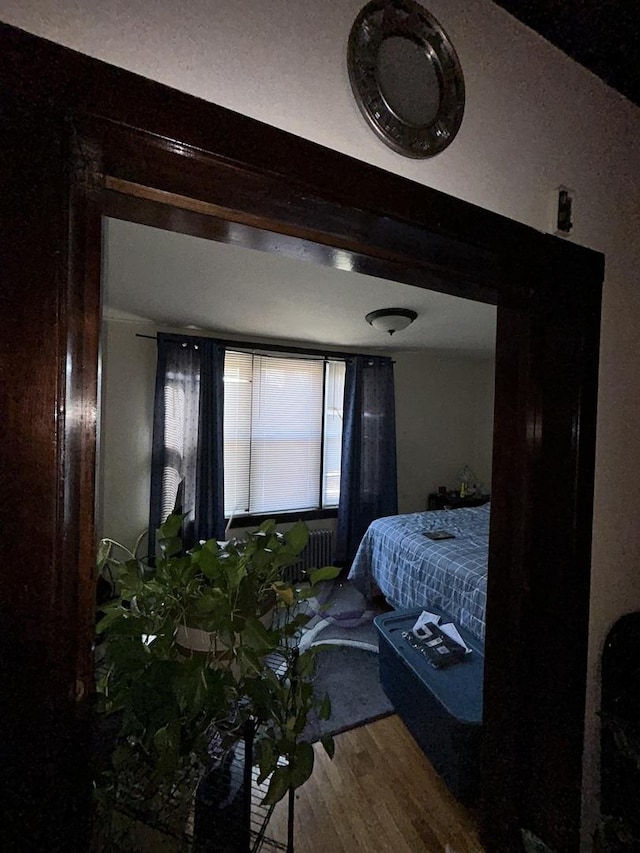 bedroom featuring wood finished floors