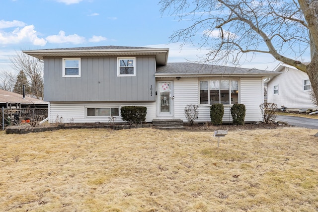 view of split level home