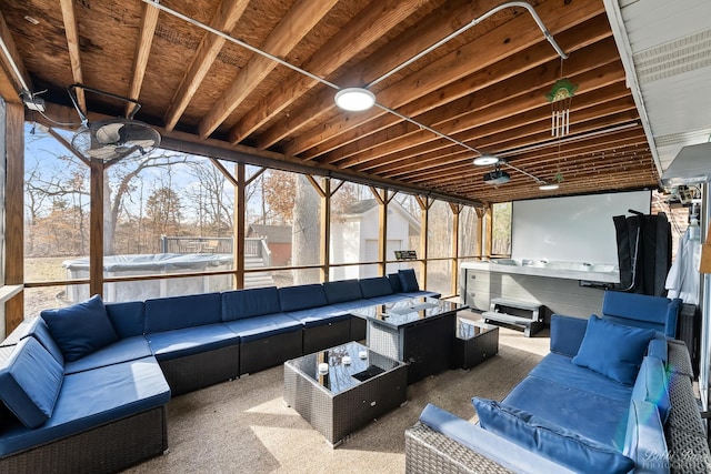 view of patio with an outdoor hangout area