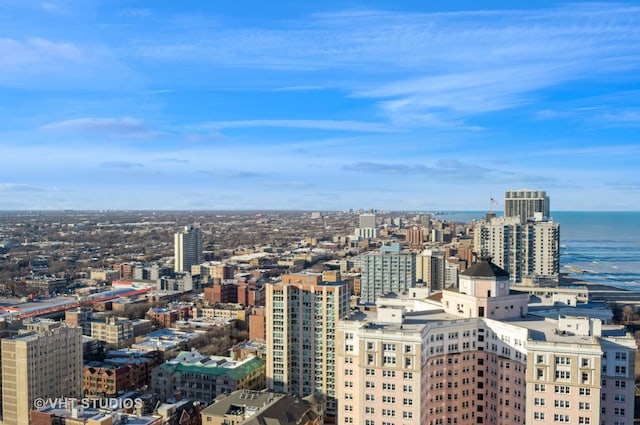 view of city featuring a water view