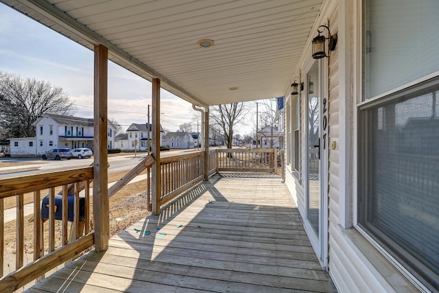 deck featuring a residential view