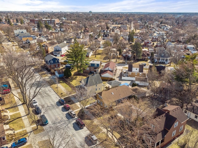 drone / aerial view featuring a residential view