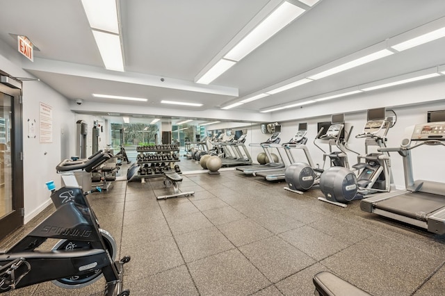 view of exercise room