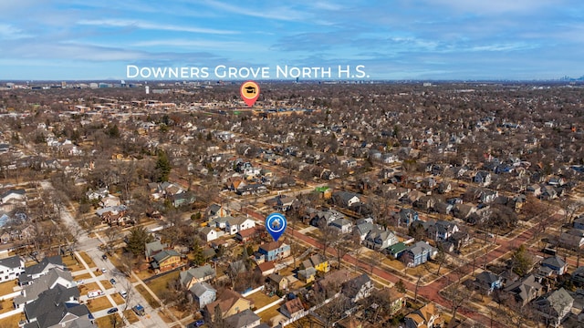 drone / aerial view featuring a residential view