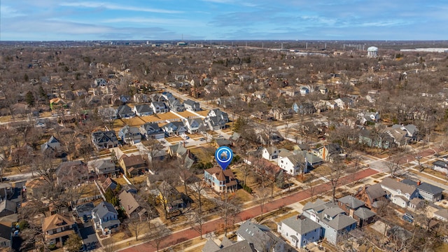 birds eye view of property featuring a residential view