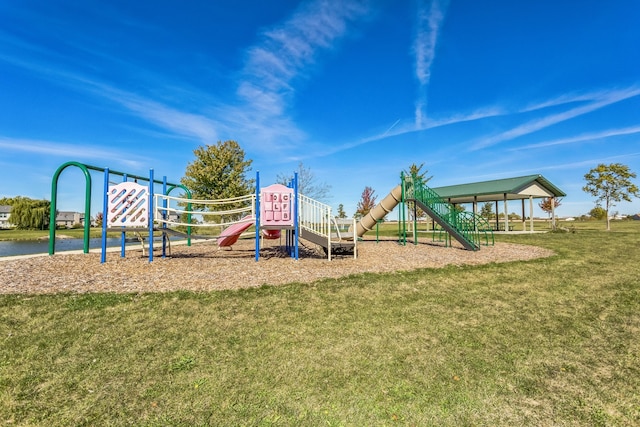 community play area featuring a yard