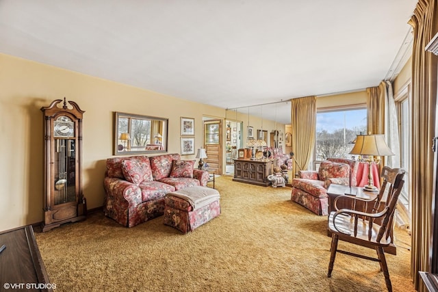 view of carpeted living room