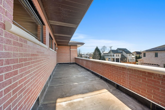 balcony featuring a residential view