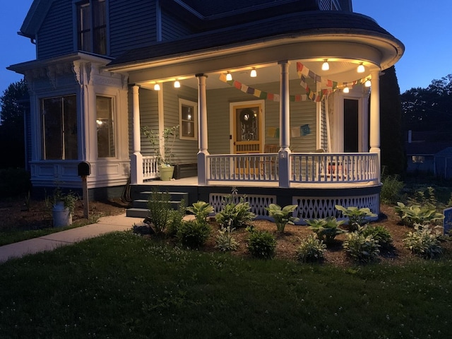 exterior space with a porch