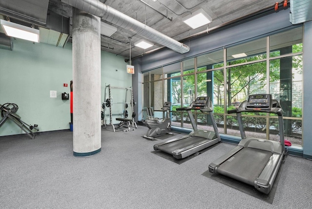 view of exercise room