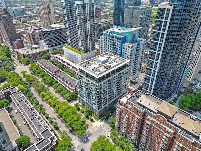 aerial view with a view of city