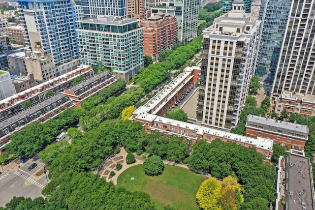 birds eye view of property featuring a view of city