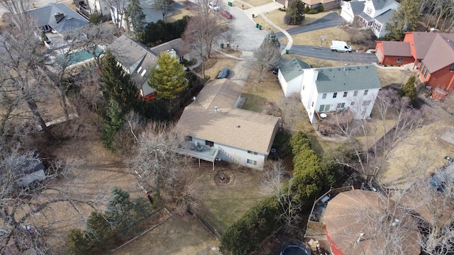 bird's eye view featuring a residential view